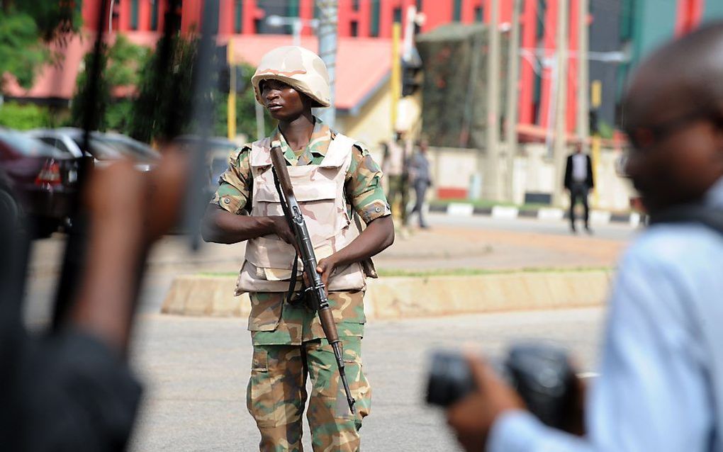 Soldaat in Abuja. Foto AFP