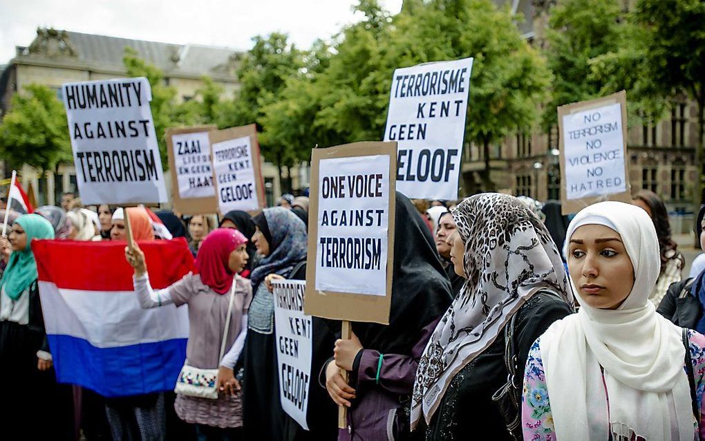 Anti-ISIS-demonstratie. beeld ANP