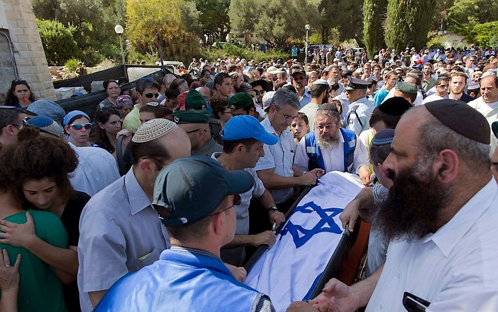 Begrafenis dinsdag van Naftali. Foto EPA