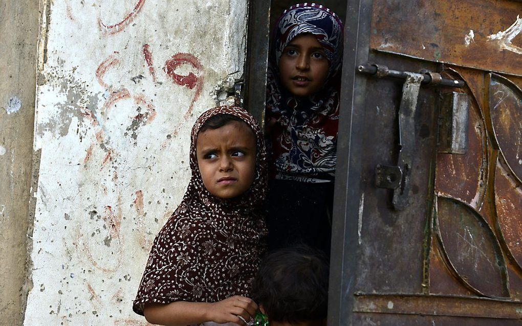 Meisjes in Sana'a, Jemen. Foto EPA