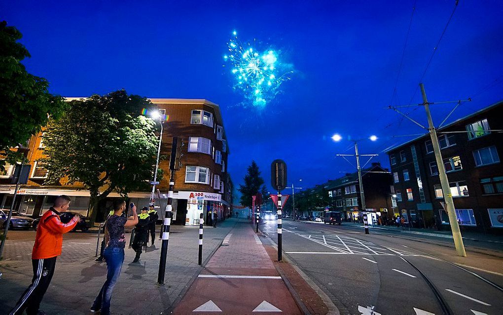 Na afloop van WK-wedstrijden wordt op diverse plaatsen vuurwerk afgestoken. beeld ANP