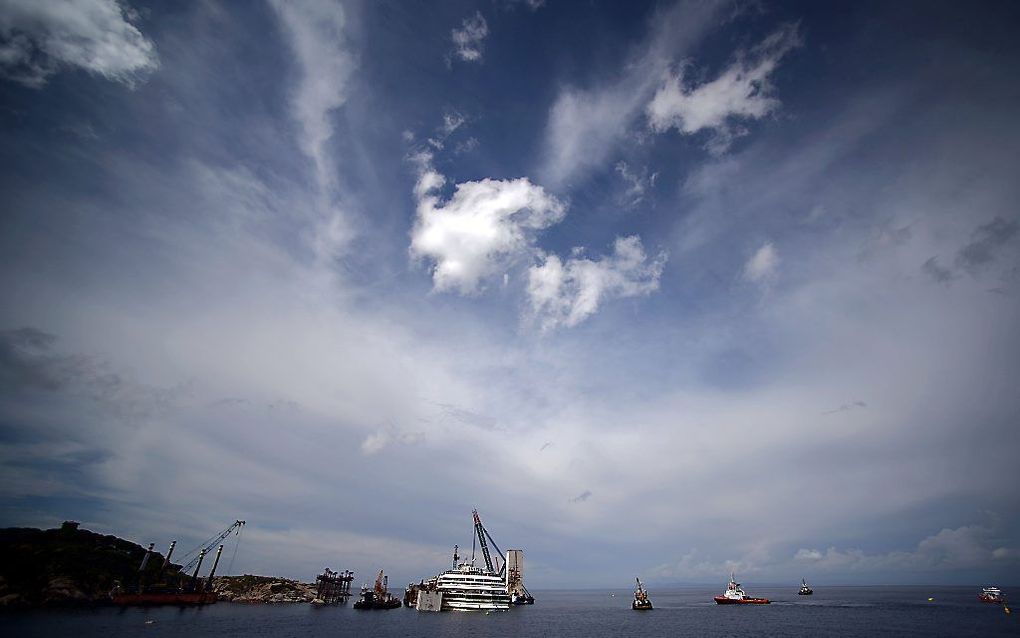 Het wrak van de Costa Concordia. Beeld AFP