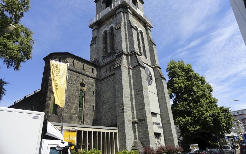 De Barmer Thesen kregen in 1934 vorm in de Gemarker Kirche van Barmen (Wuppertal) waar nu de expositie is te bezichtigen.  beeld RD