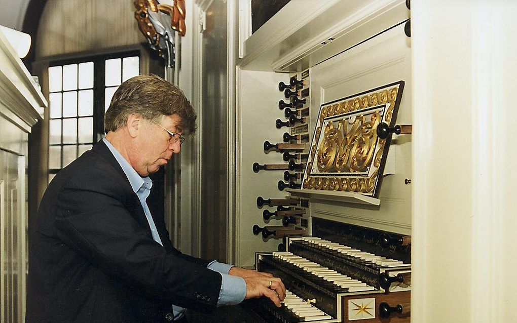 Organist Bram Beekman. Beeld RD