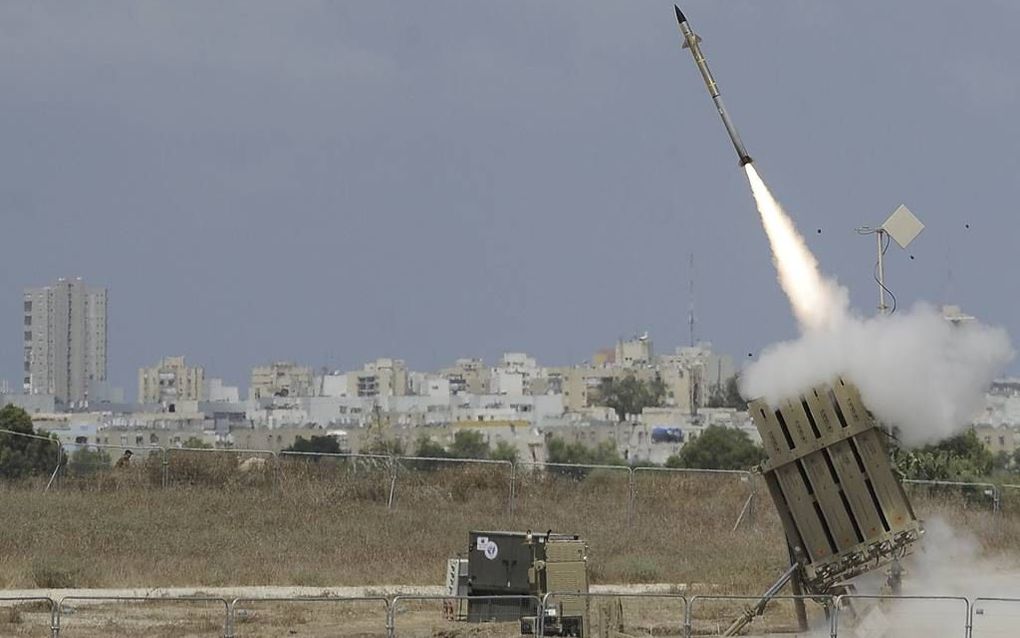 Het Israëlische luchtafweersysteem Iron Dome onderschepte de afgelopen weken een kleine 600 Palestijnse raketten. beeld AFP