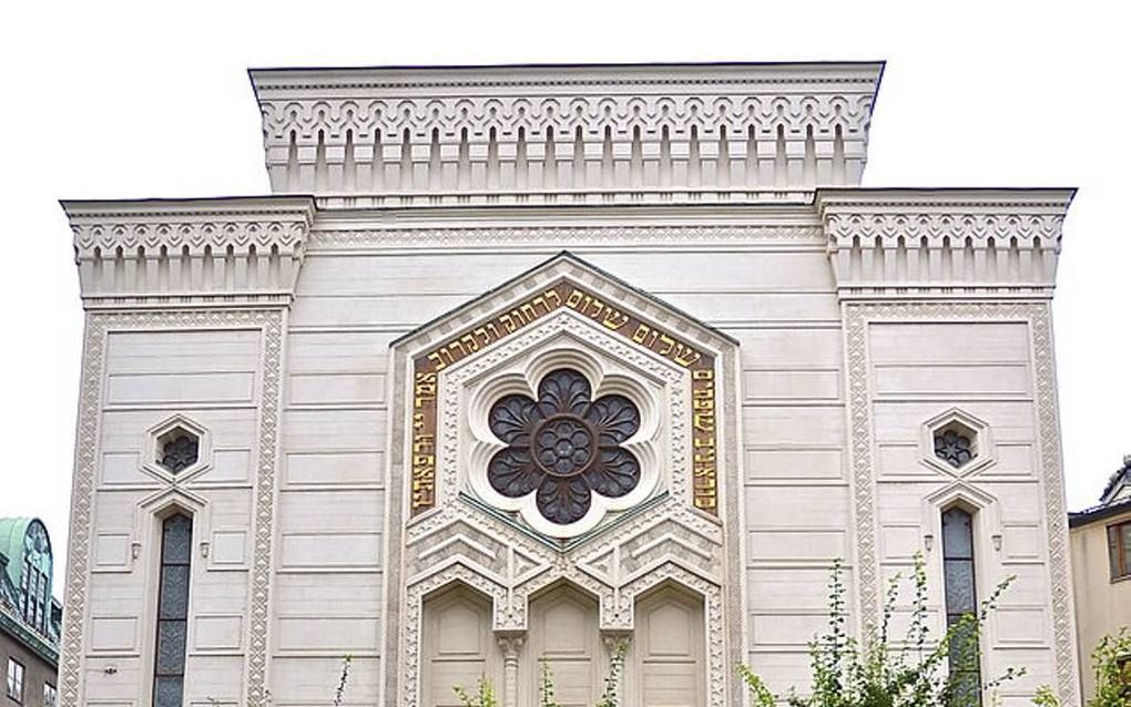 De synagoge in de binnenstad van Stockholm aan de Wahrendorffsgatan. beeld Wikimedia