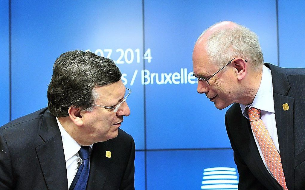 Barroso en Van Rompuy (R). beeld AFP