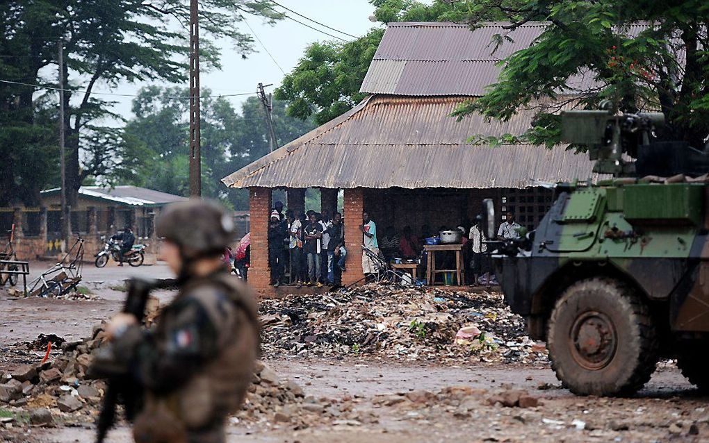 Franse troepen in Bangui. beeld AFP