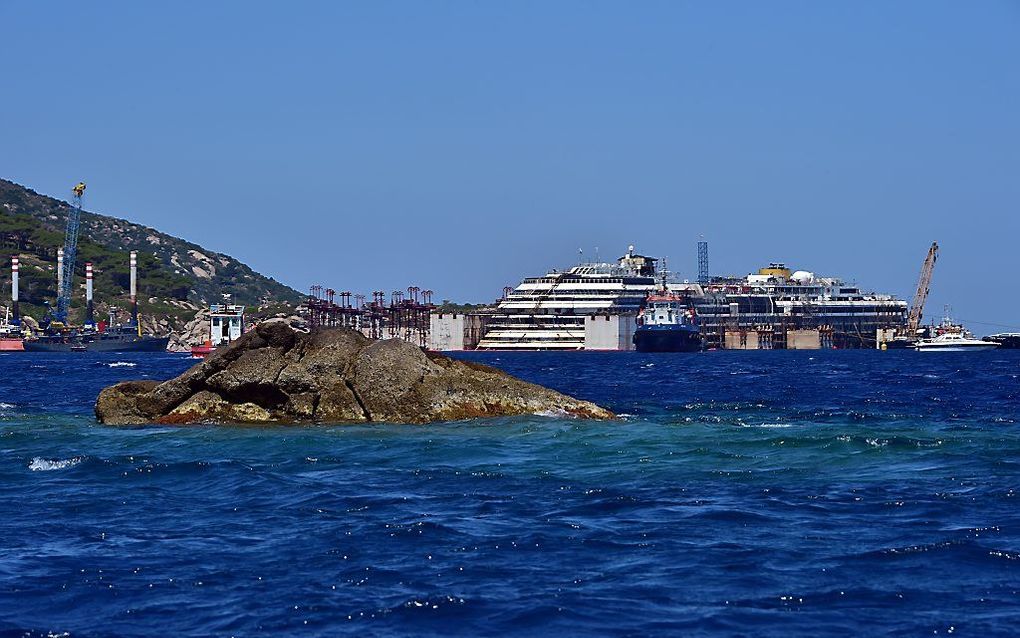 Het wrak van de Costa Concordia. beeld AFP