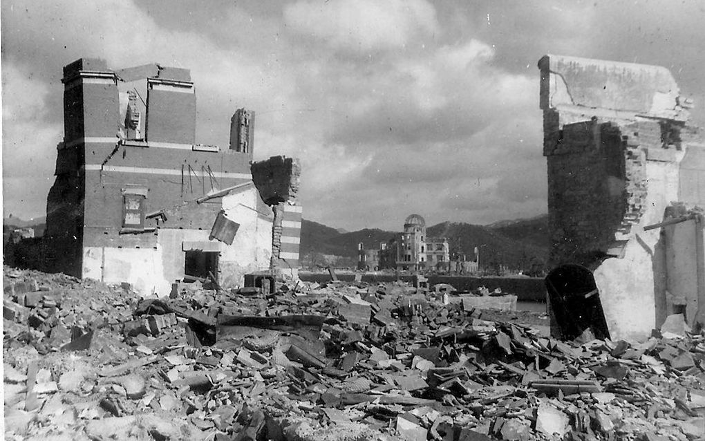 In de kathedraal van Coventry wordt volgende week woensdag een herdenkingsdienst gehouden voor de slachtoffers van de bom die de geallieerden op 
6 augustus 1944 op de Japanse stad Hiroshima gooiden. beeld AFP