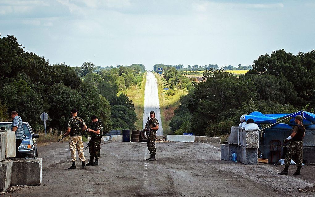 Checkpoint in het oosten van Oekraine. Foto EPA