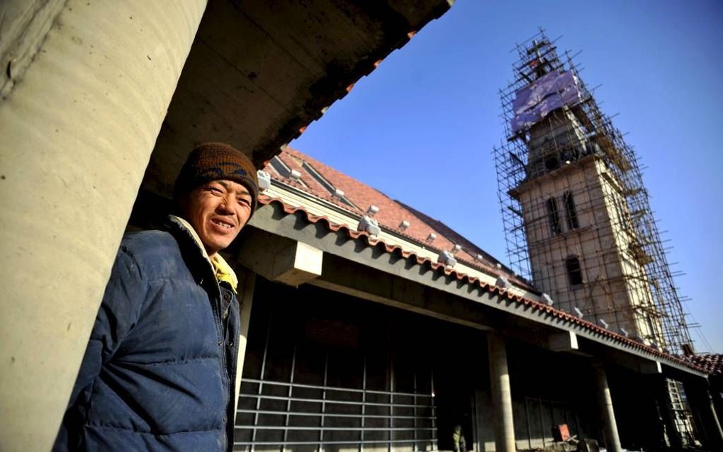 Kerk in aanbouw in China. beeld EPA