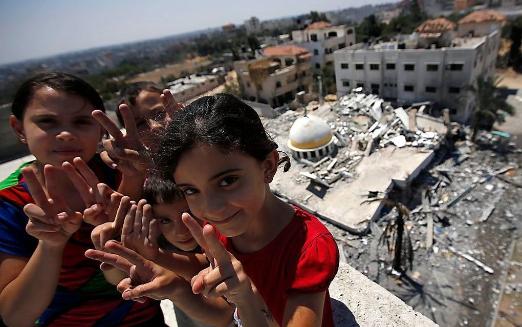 Palestijnse kinderen in Gaza. Foto EPA