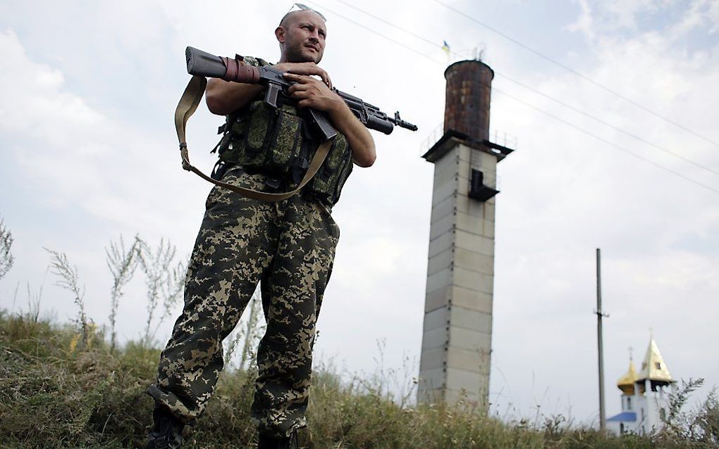 Oekraiense militair in de buurt van Donetsk. Foto AFP