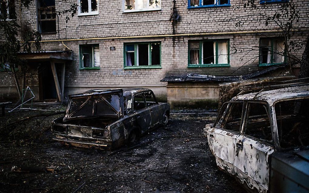 Yasynuvata, een voorstad van Donetsk. beeld AFP