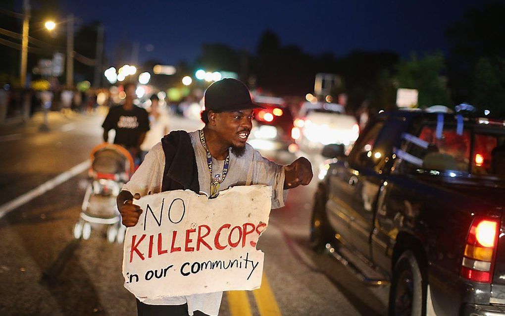 Protest in Ferguson. Beeld AFP