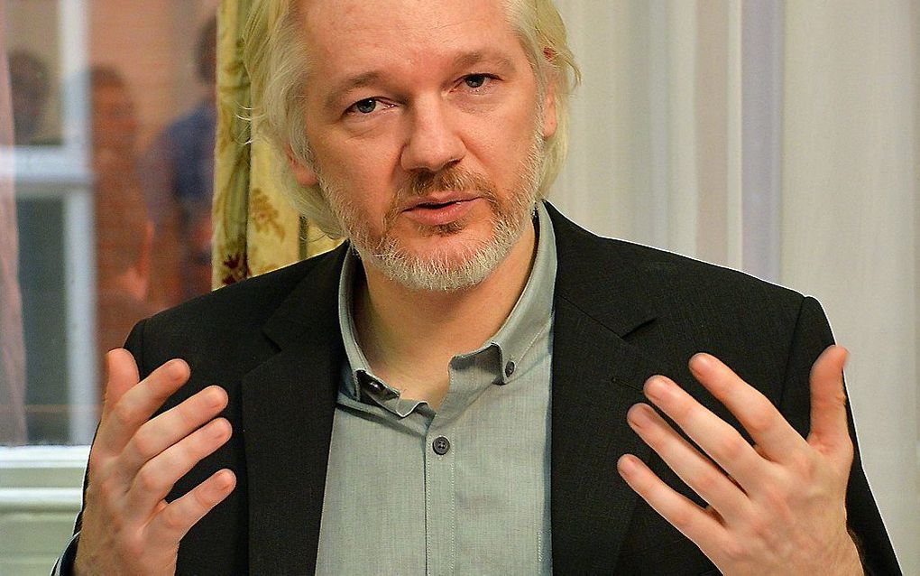 Assange. beeld AFP