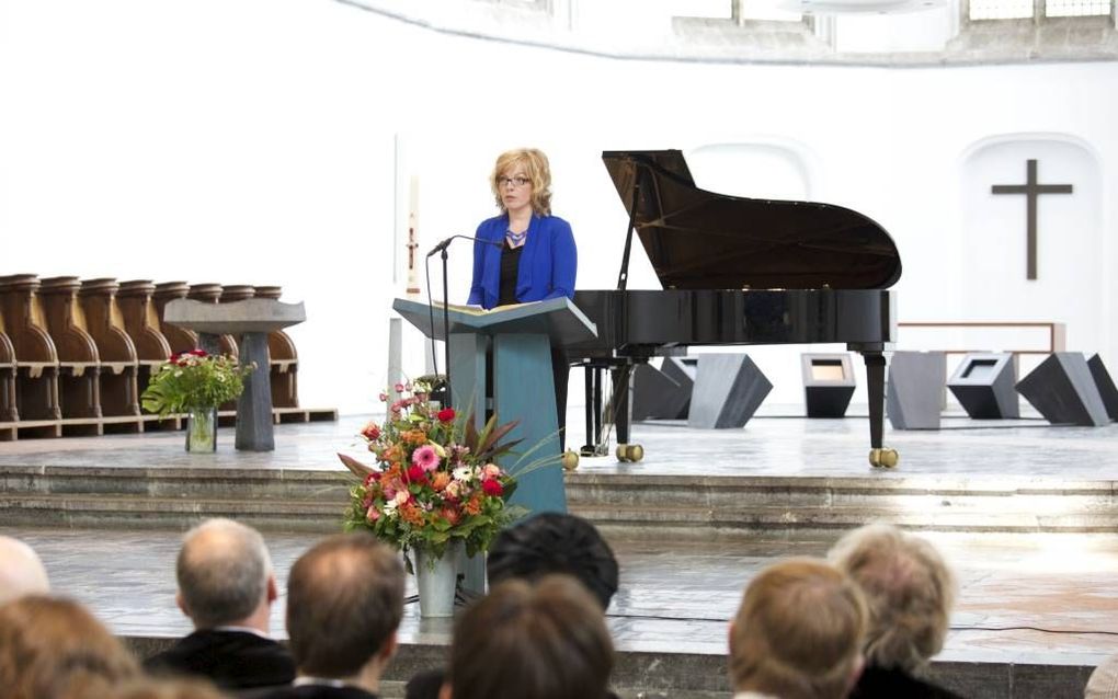 Prof. dr. Beatrice de Graaf hield gisteren een rede ter gelegenheid van de opening van het academische jaar van de PThU. beeld Sjaak Verboom