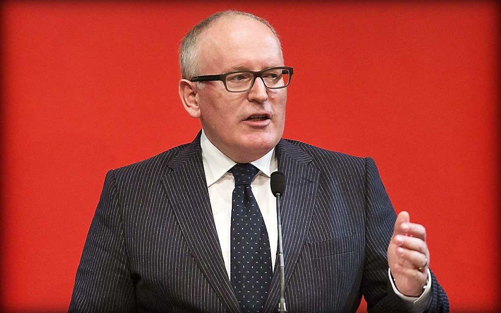 Timmermans tijdens de lezing. beeld ANP