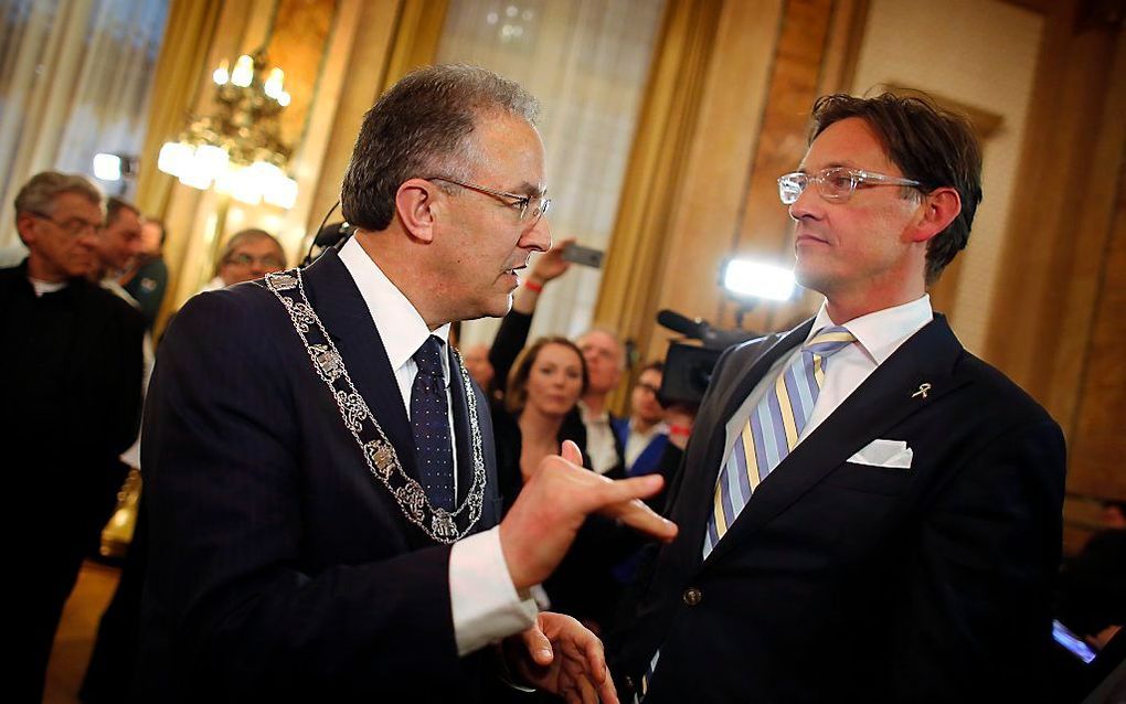 Aboutaleb (l.) en Eerdmans. Beeld ANP