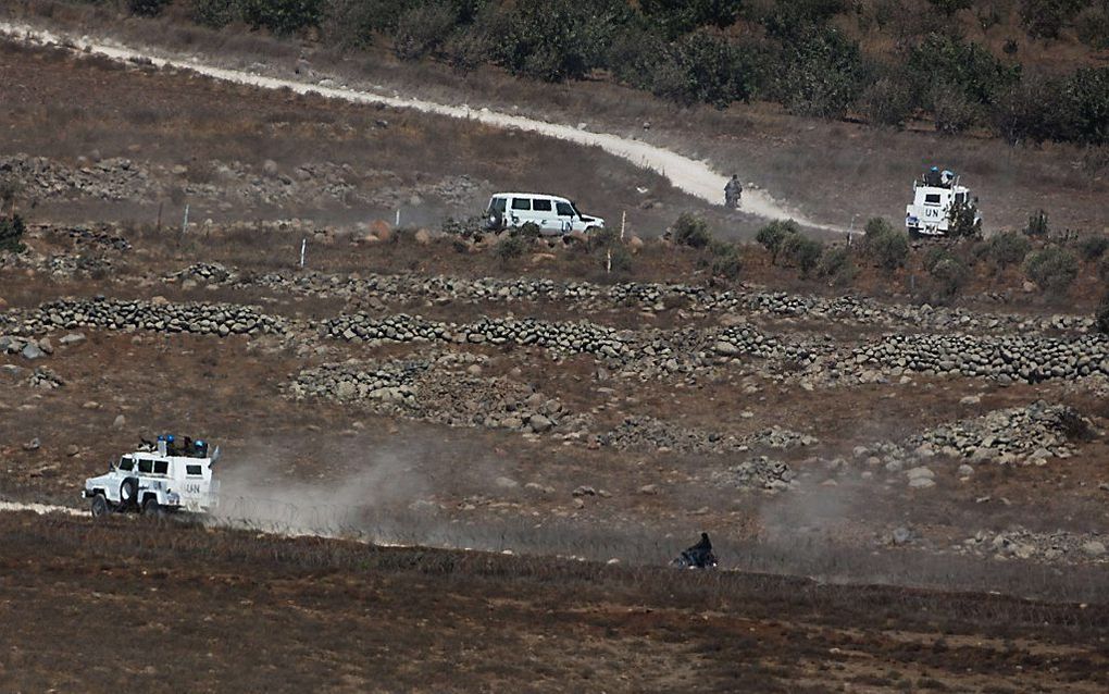 VN-militairen op de Golanhoogte. Beeld AFP