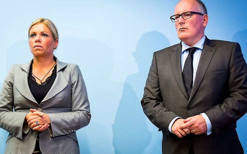 Frans Timmermans (r.) en Jeanine Hennis-Plasschaert. beeld ANP