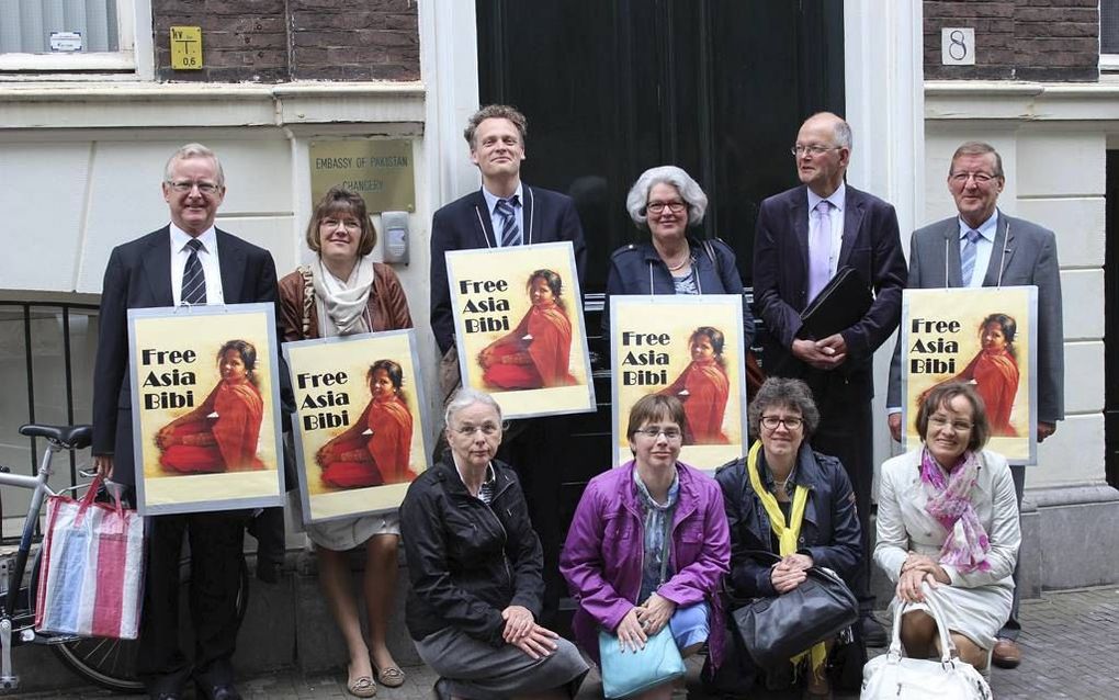 Recente protestdemonstratie voor Asia Bibi in Den Haag. Beeld HVC