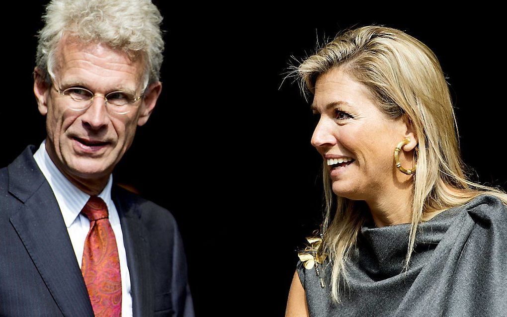 Koningin Maxima tijdens haar bezoek aan Stichting Laluz. beeld ANP