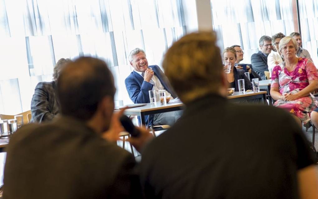 Afscheidssymposium voor ds Michael Mulder in Landelijk Dienstencentrum CGK Veenendaal. beeld Niek Stam