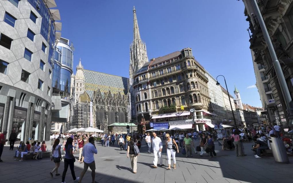 Stadsbeeld Wenen, met de Stephansdom. Beeld Wikimedia Commons