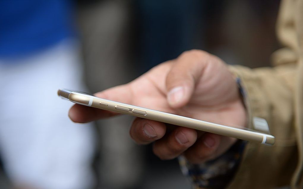 De iPhone 6 Plus heeft een scherm van 5,5 inch. Beeld AFP