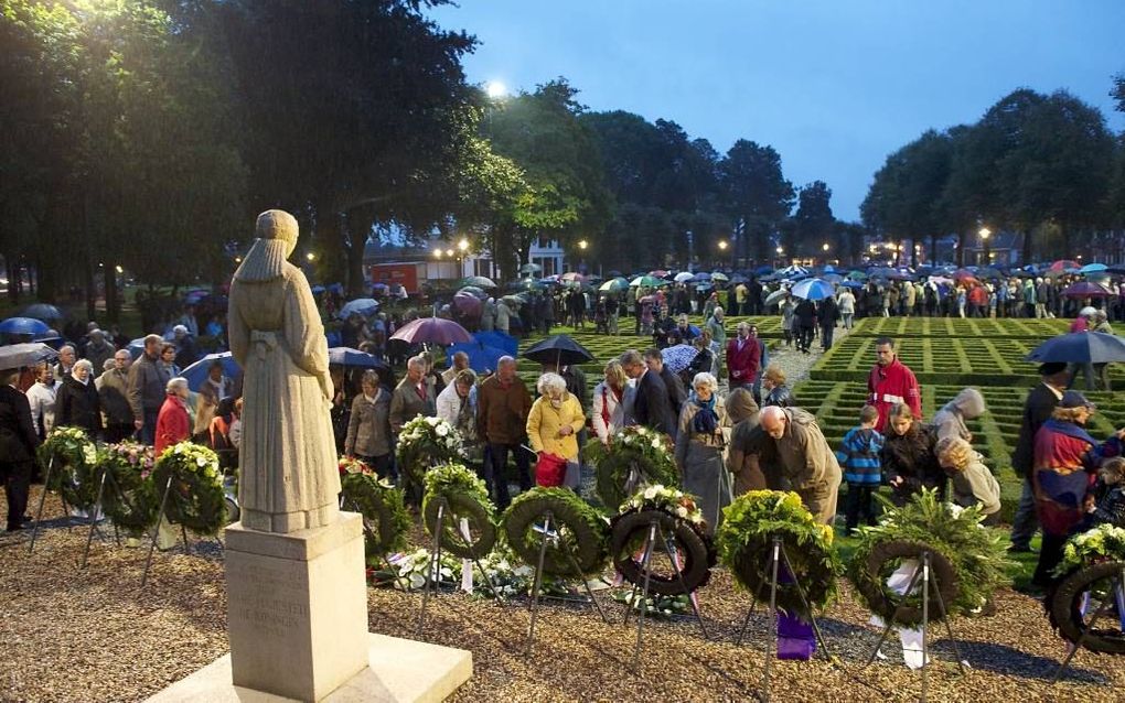 De jaarlijkse herdenking op 2 oktober (2010). beeld Bram van de Biezen