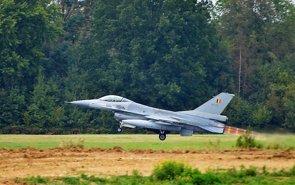 Een Belgische F16. Beeld AFP