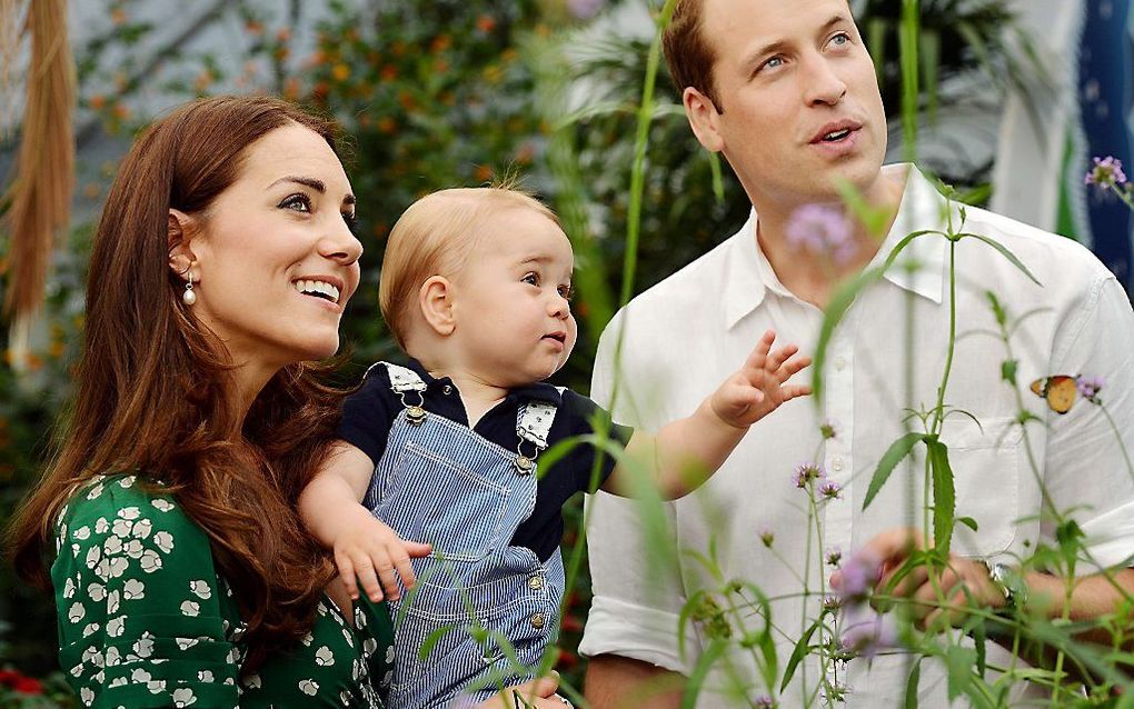 Prins William, zijn vrouw Catherine en hun zoon George. beeld EPA