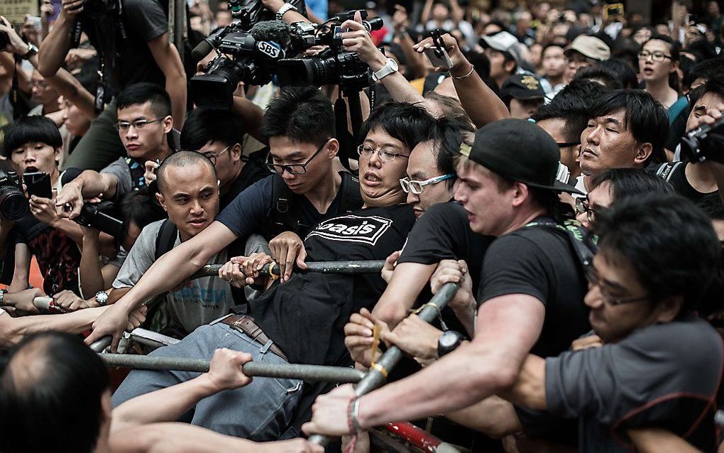 Demonstranten in Hongkong. beeld AFP