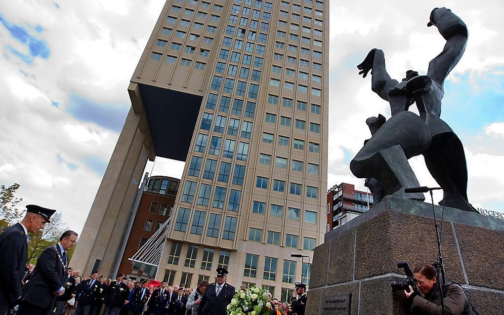 Herdenking van het bombardement op Rotterdam. Beeld ANP