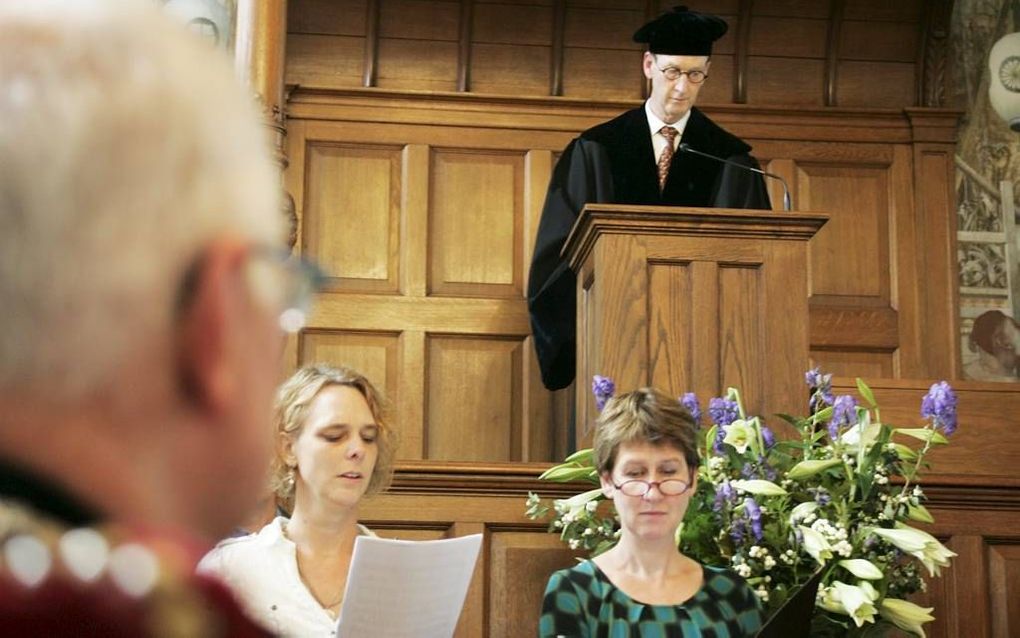 Prof. dr. Walton deed gisteren auguratie als bijzonder hoogleraar geestelijke verzorging aan de Protestante Theologische Universiteit (PThU) in Groningen. beeld Persbureau Noordoost