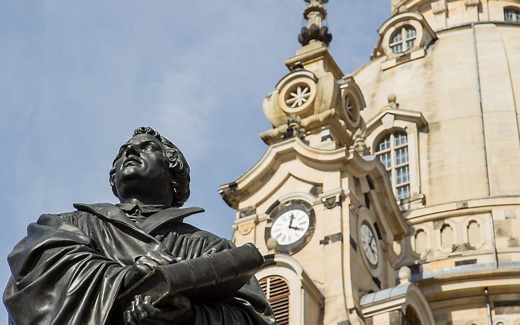 Standbeeld van Luther in Wittenberg. Beeld Fotolia