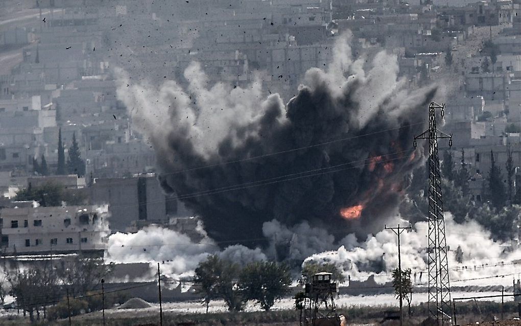 Islamitische strijders proberen Kobani in te nemen. Beeld AFP