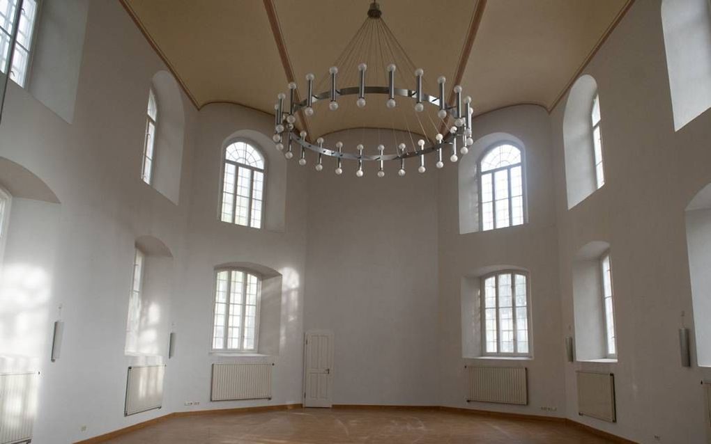 Een lege Slotkerk in het Oost-Duitse Cottbus. Beeld AFP