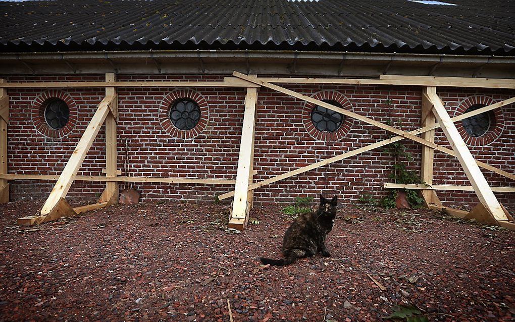 Stutwerk bij een woning in Bedum. Beeld ANP