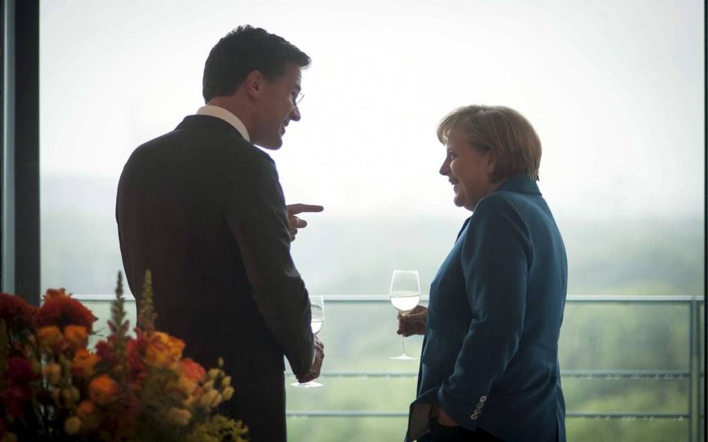 Ontmoeting tussen premier Rutte en de tegenwoordige Bondskanselier Angela Merkel, juni 2012. Foto ANP