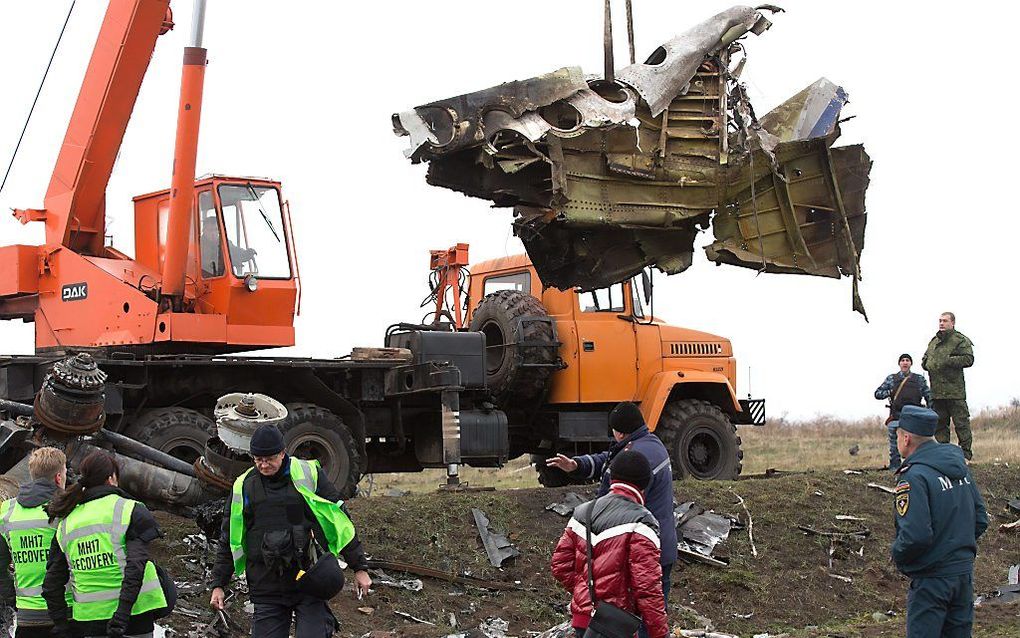 Berging wrakstukken MH17. Beeld AFP