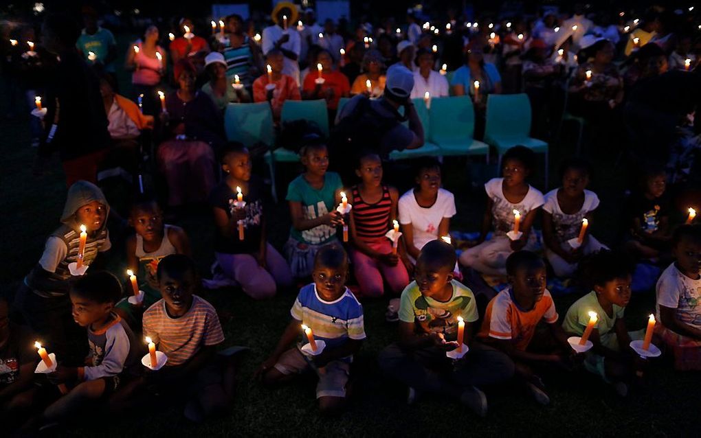 Herdenking in Johannesburg. beeld EPA