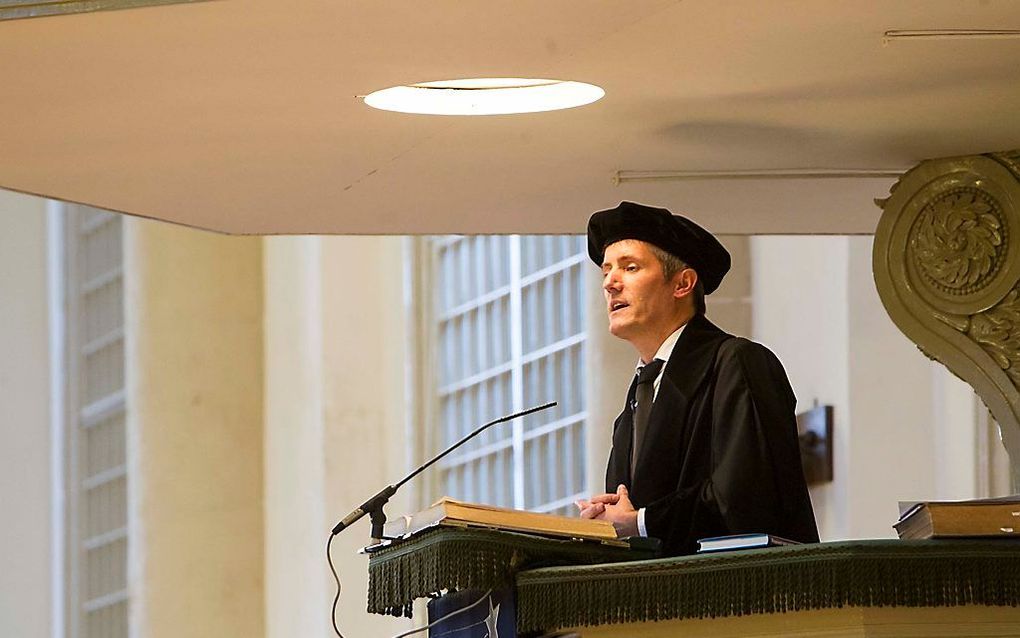 Prof. dr. Stefan Paas aanvaardde maandag zijn ambt als hoogleraar missiologie aan de Theologische Universiteit Kampen. beeld RD, Anton Dommerholt