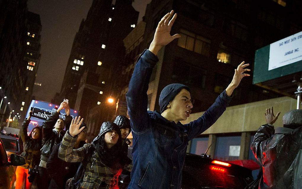 Protest in New York na de dood van Garner. beeld EPA