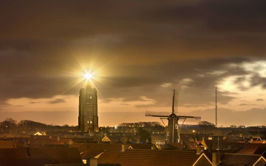 De vuurtoren van Westkapelle op Walcheren in Zeeland. Foto Frans Lemmens