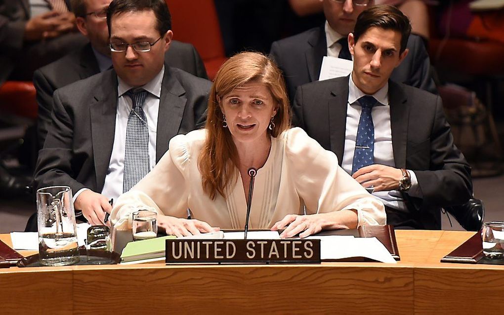 De Amerikaanse VN-ambassadeur Samantha Power. beeld AFP