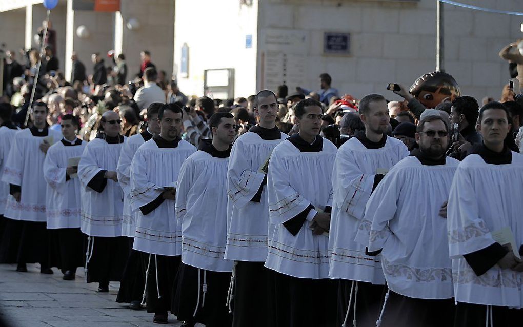 Palestijnse christenen in Bethlehem. beeld AFP