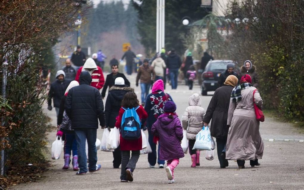 Asielzoekers in het Drentse dorp Oranje. beeld ANP